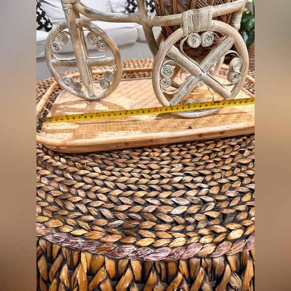 Boho Rattan Tricycle Planter - Picture 6 of 14